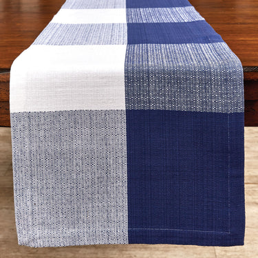 Block Check Woven Table Runner 72